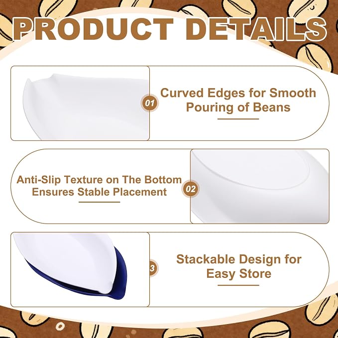 uxcell Coffee Beans Sample Tray, 350g Coffee Beans Display Dish Reusable - Image 3
