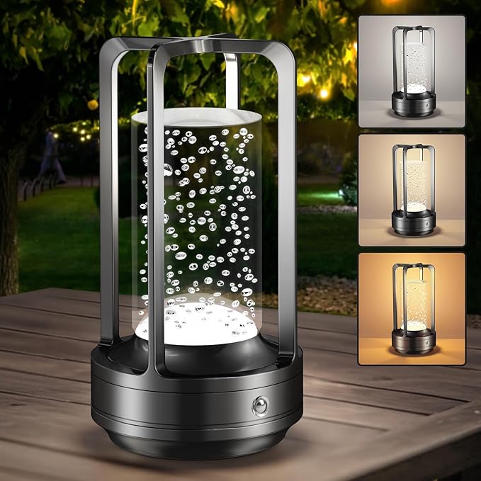Portable Table Lamp for Outdoor Indoor: Cordless Rechargeable Desk Lamp by Yunaking