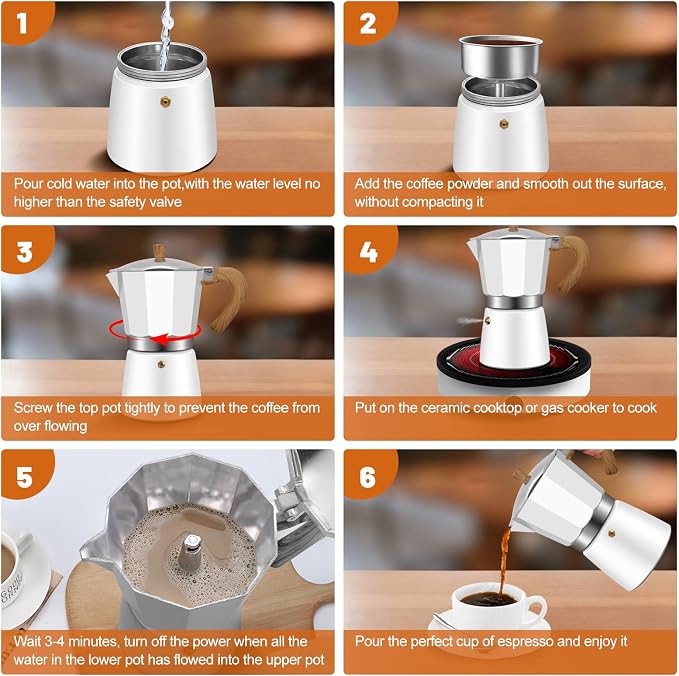 3 Cup Aluminum Espresso Stovetop Moka Pot Express Coffee Maker Percolator - Image 8