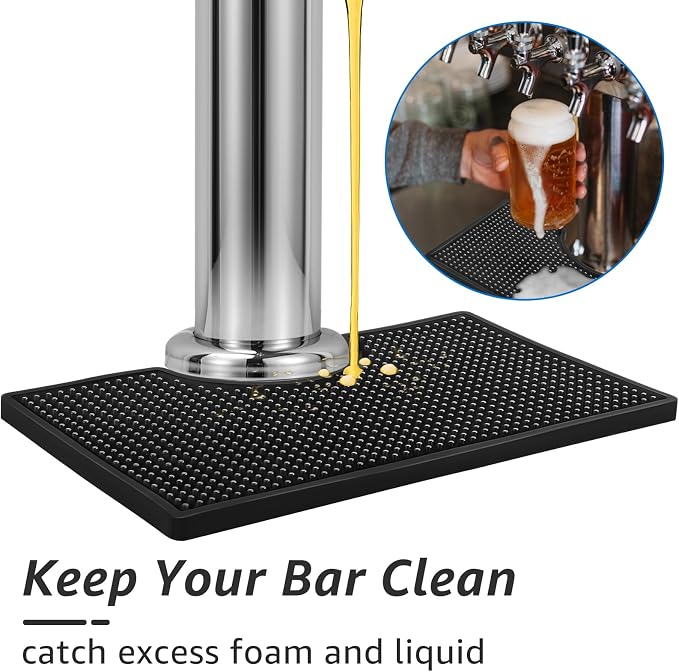 MRbrew Beer Drip Tray, Non-Slip PVC Kegerator Surface Mount Drip Tray Mat - Image 3