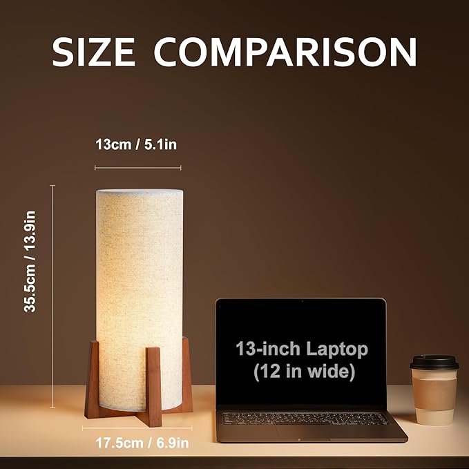 KUNJOULAM Modern Table Lamps, Nightstand Lamp - Image 2