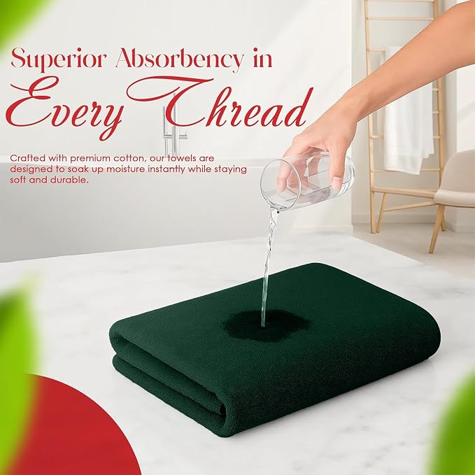 RIVERSIDE 100% Ring-Spun Cotton Bath Towels Set of 4 22 x 44 - Image 5