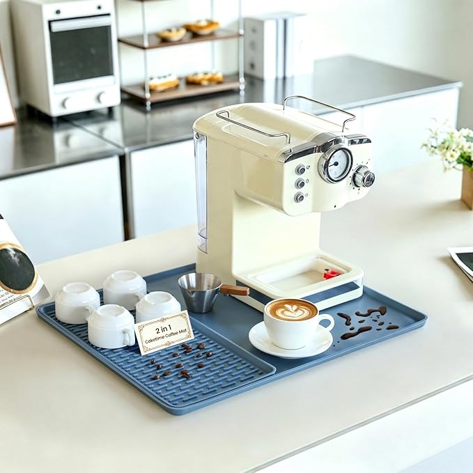 Caketime 2 In 1 16"x20" Silicone Coffee Bar Mat Accessories by CAKETIME