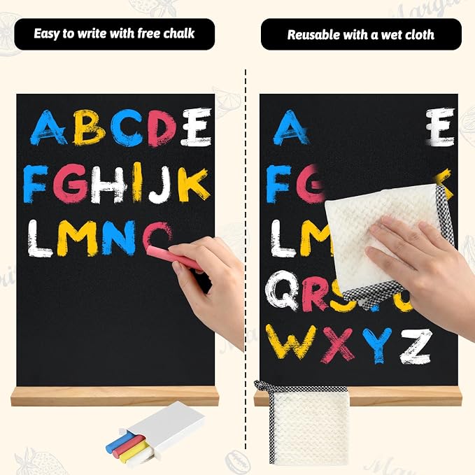 NEBURORA 1 Pack 8 x 12 Inches Tabletop Small Chalkboard Sign - Image 5