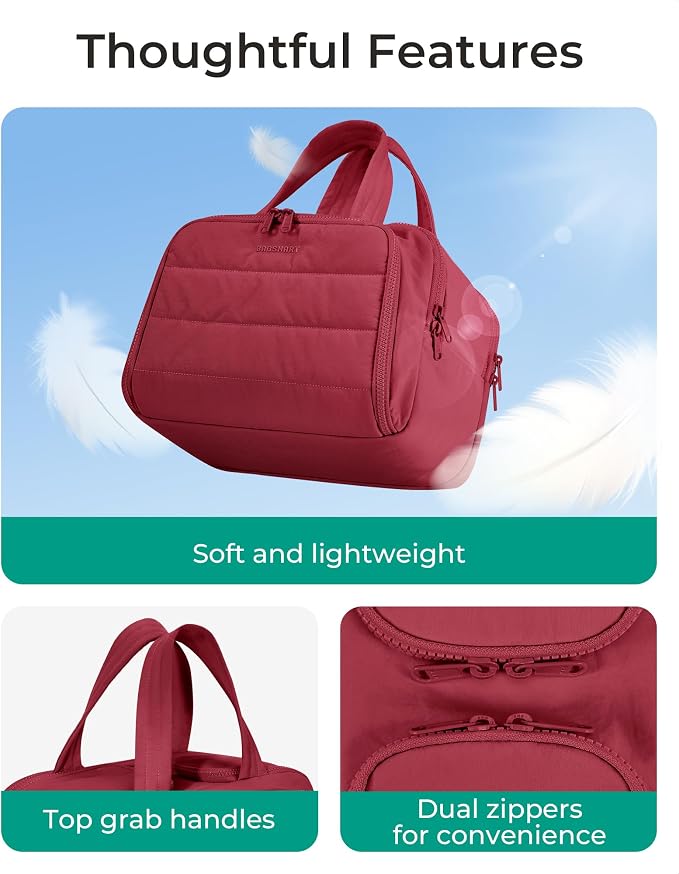 BAGSMART Travel Toiletry Bag, Puffy Toiletry Bag - Image 4
