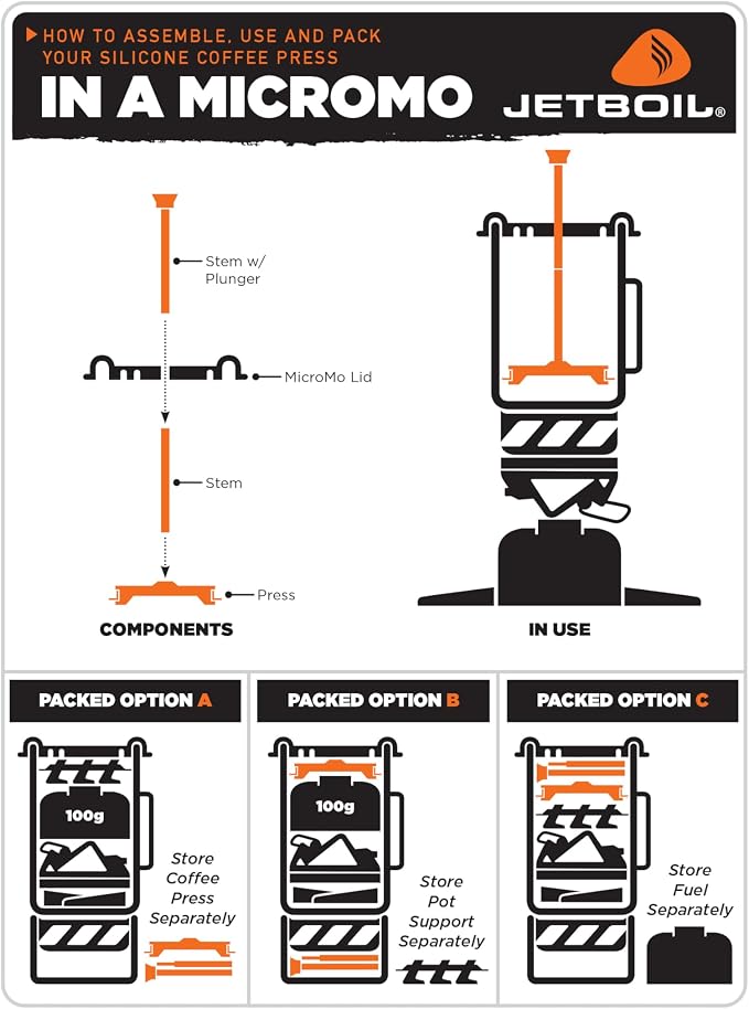 Jetboil Silicone French Press Coffee Maker Camping Stoves - Image 7
