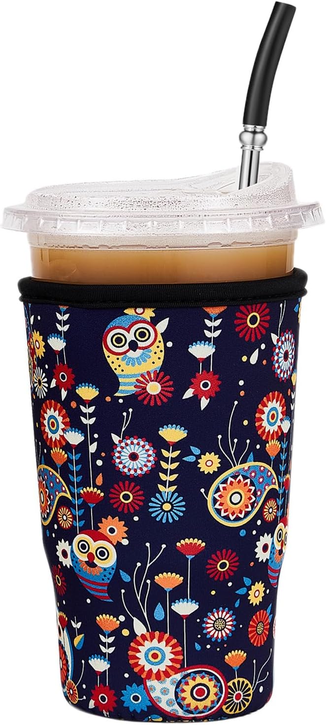 Iced Coffee Sleeve Reusable Large 30-32oz by Cavllson