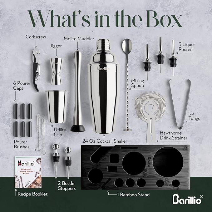 Barillio Silver Bartender Kit - Image 3