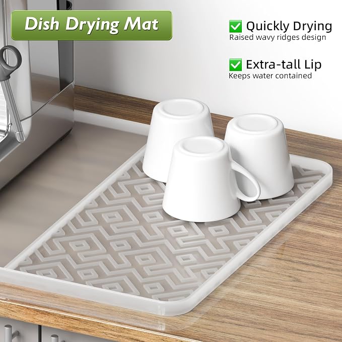 Silicone Coffee Mat with Raised Edges 19" x 12" – Waterproof Countertop Mat - Image 7