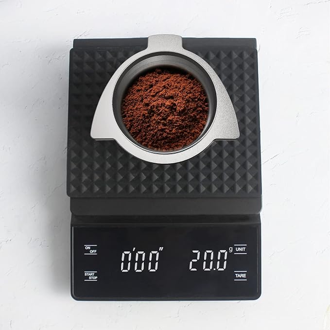54mm Espresso Dosing Cup for Portafilter, Matte Silver Grounds Cup - Image 5