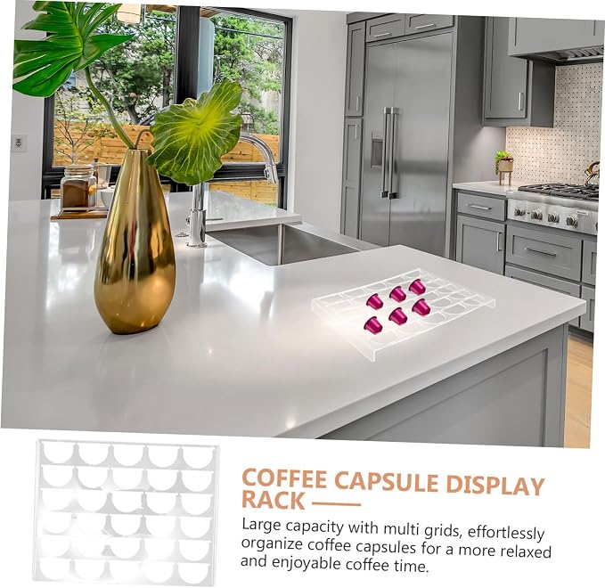HOMSFOU Acrylic Coffee Capsule Rack 30 Slots Kitchen Organizer - Image 8