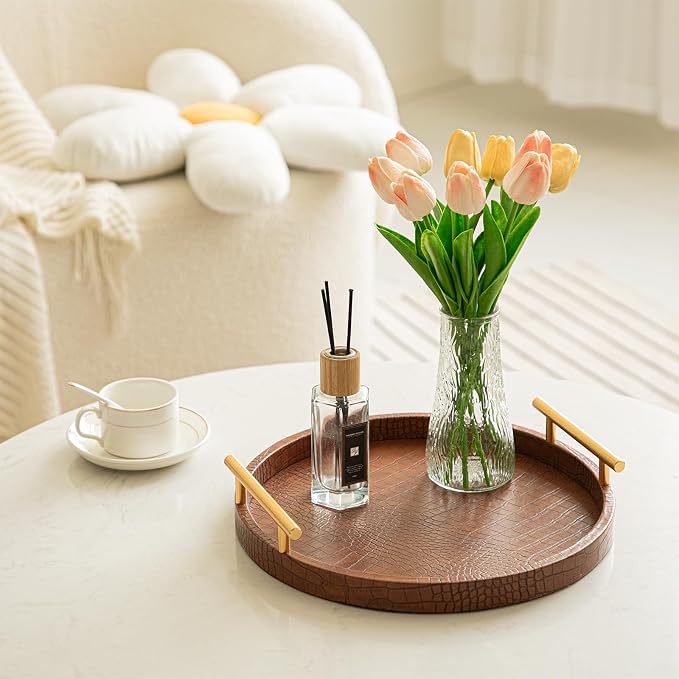 Modern Decorative Serving Tray, Decorative Trays Coffee Table Tray Ottoman - Image 5