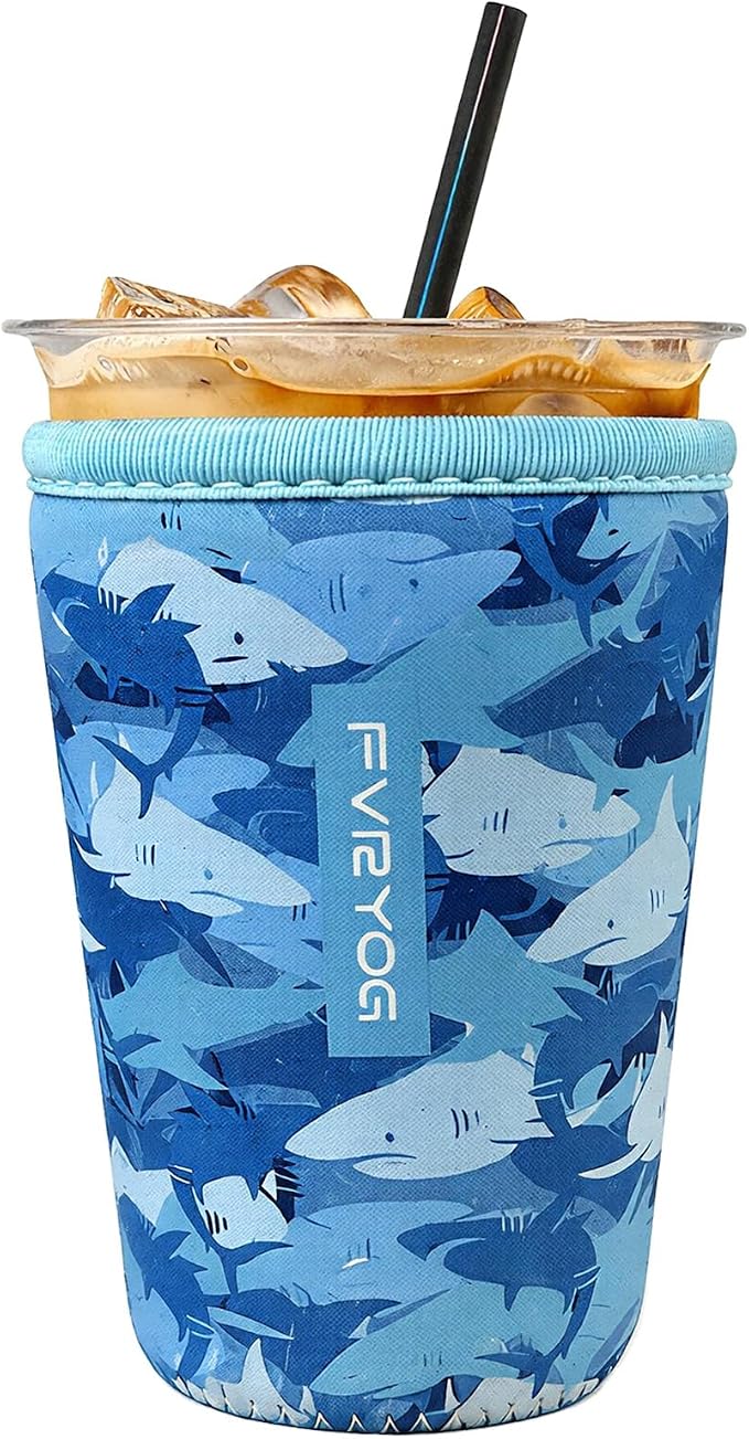 Reusable Insulated Neoprene Iced Coffee Sleeves by Fvryog