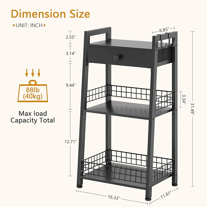 Gewudraw 3-Tier Ladder Shelf - Image 3