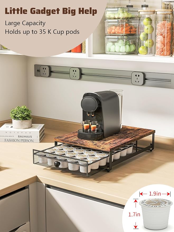 Sedegn Coffee Pod Holder Counter Coffee Vertuo Capsules Storage Organizer - Image 5