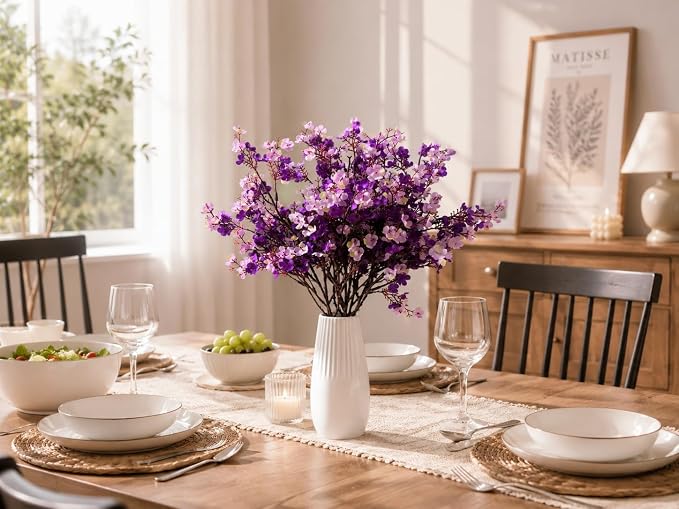 Mandy's 6 Bundles Artificial Shades of Purple Baby’s Breath Flowers | 18.5 Inch - Image 6