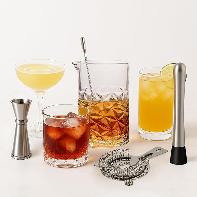 Cocktail Mixing Glass Kit, 24 OZ Crystal Stirring Glass - Image 5