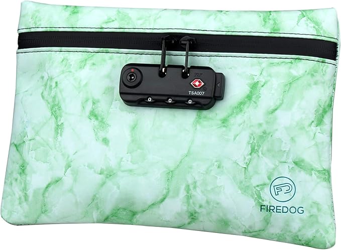 FIREDOG Lock Smell Proof Bags, Carbon Lined 6x9 Odor Proof Pouch Case Container by FIREDOG