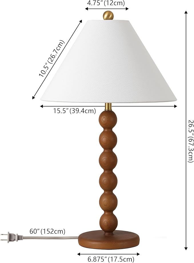 SAFAVIEH Lighting Collection Sanne Natural Brown Resin Stacked Ball 27-inch - Image 4
