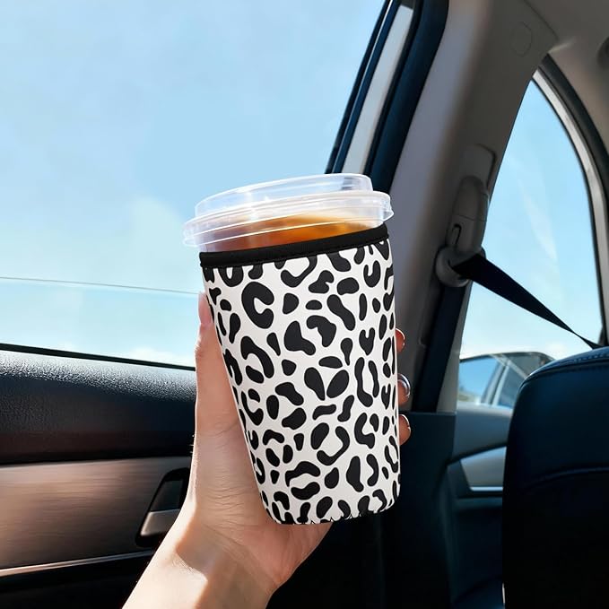 Reusable Insulated Sleeve for Iced Coffee Cup, Beverage Holder for Iced Coffee - Image 3