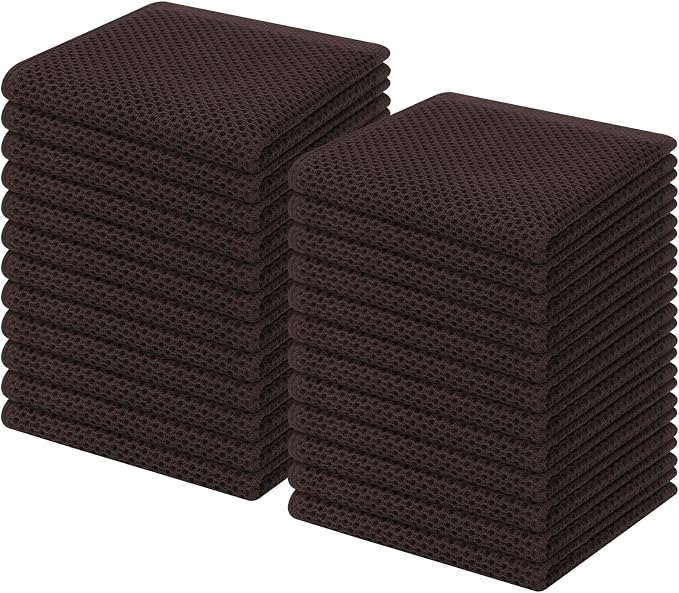 Homaxy 100% Cotton Waffle Weave Kitchen Dish Cloths, Ultra Soft Absorbent Quick by Homaxy