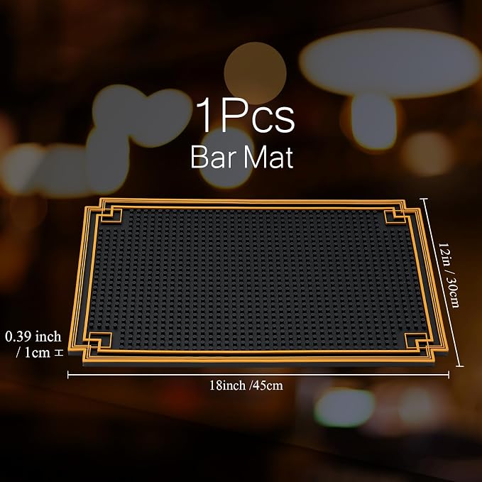 Drydiet 1 Pcs 18 x 12 Inch Bar Mat Non Slip Rubber Mat - Image 2