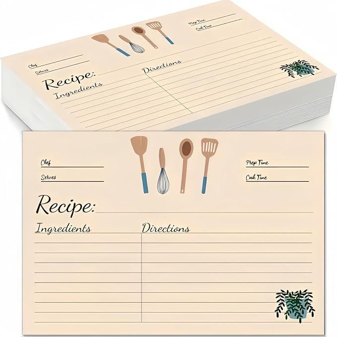 YOJO Recipe Cards, Double Sided Cardstock by YOJO