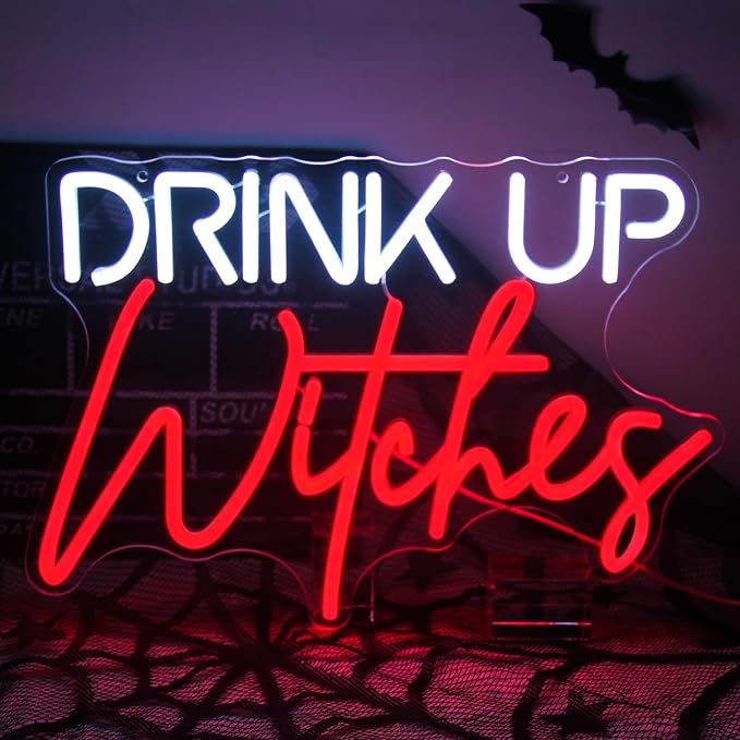 Drink Up Witches Neon Sign Halloween Neon Lights by Kullneon