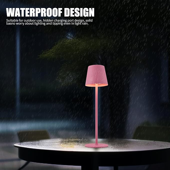 BGFHome Cordless Table Lamp LED Desk lamp, 5000mAh Rechargeable Touch Night - Image 5