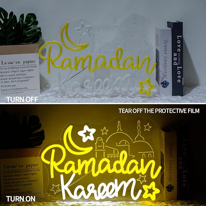 Ramadan Kareem Neon Sign Dimmable Ramadan Mubarak Neon Light Sign - Image 5
