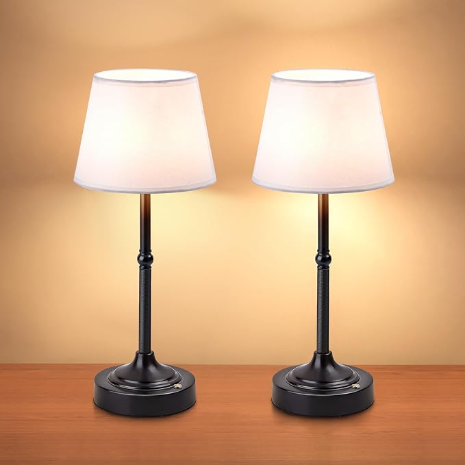 LUTEC 2 Pack Cordless Table Lamp, Battery Operated Lamp - Image 9