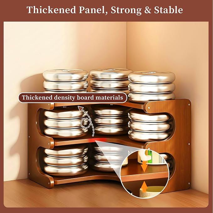 3-Tier Coffee Mug Organizer Corner, Corner Coffee Mug Holder, Cup Organizer - Image 5