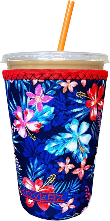 Iced Coffee Sleeve, Insulated Neoprene Cup Sleeve, Fits a 24 Oz. Coffee Cup by Koverz