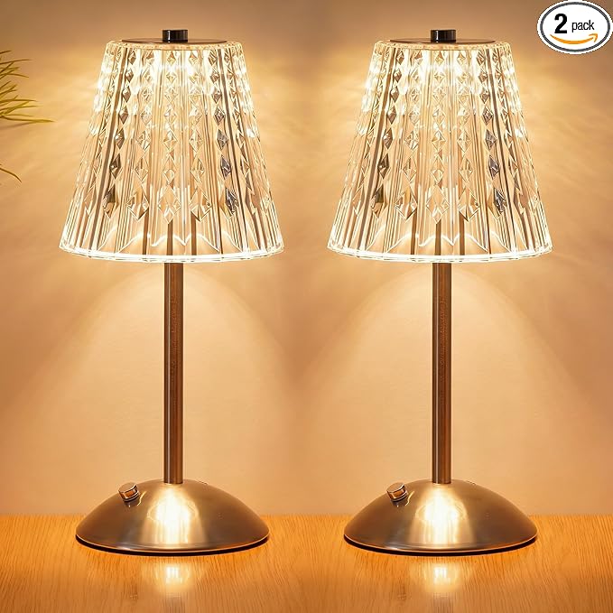 Nusogon Cordless Touch Table Lamp, LED Rechargeable Small Dask Lamp, 3 Colors by Nusogon