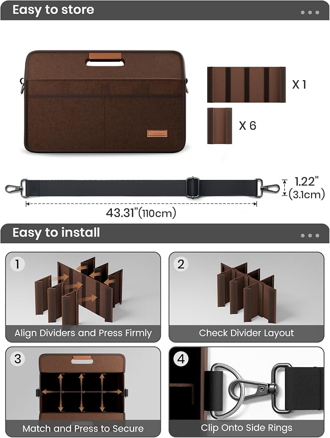 Fluxynara 8-Cup Reusable Felt Drink Carrier - Image 4