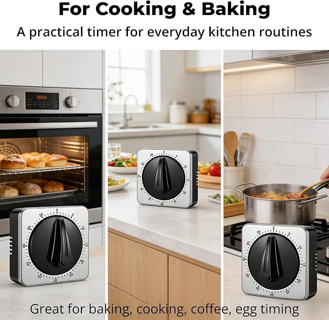 Searon Kitchen Timers for Cooking, Mechanical Wind Up Timer - Image 7