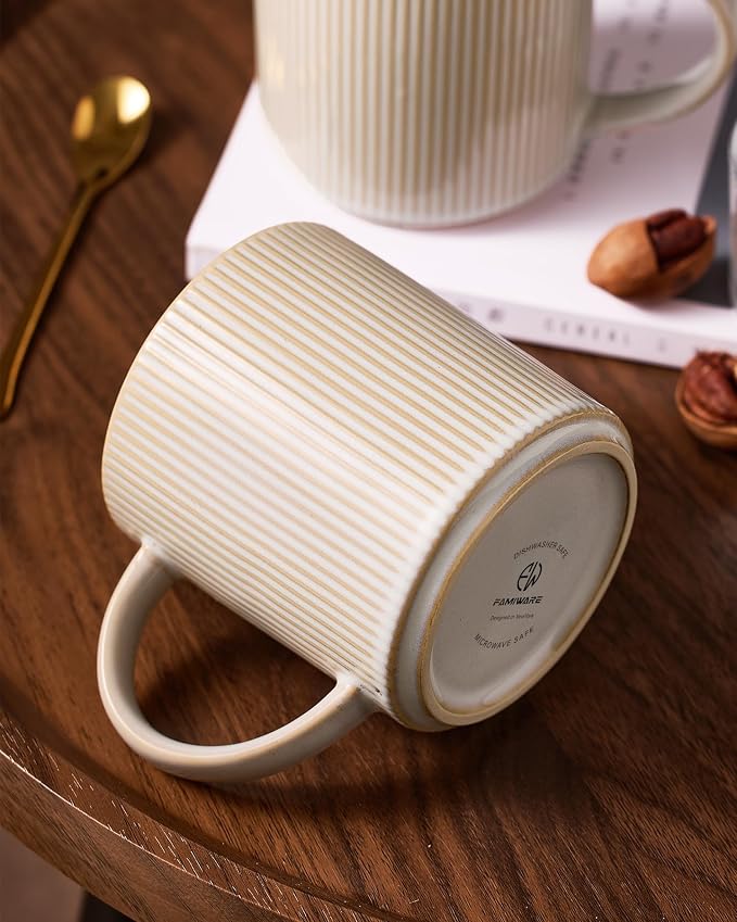 famiware Coffee Mug Set for 6, Star 16 oz Catering Mugs Cup Set - Image 6