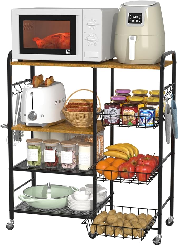 HapiRm Rolling Kitchen Microwave Cart - Image 9