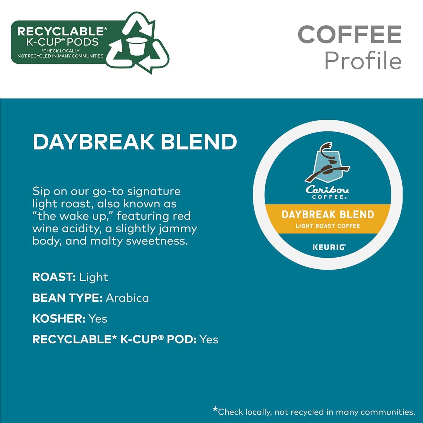 Caribou Coffee Single Serve Keurig K-Cup Pod Variety Pack, Light, Medium, and Dark Roast Coffees, 40-Count Box(Pack of 1)