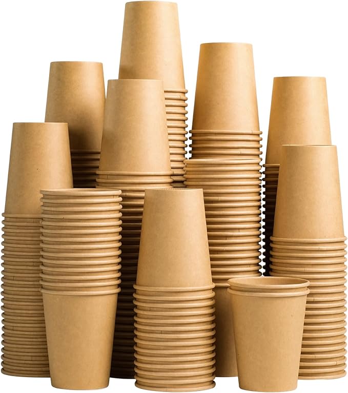 Lamosi 200 Pack 10 oz Kraft Paper Cups, Unbleached Cups by BuyNow