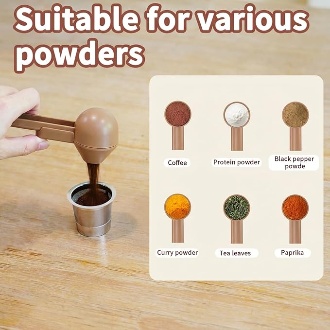 Coffee Scoop with Funnel for Ground Coffee, Protein Powder & Tea, for Reusable - Image 5