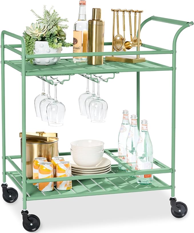 Best Choice Products Rolling Bar Cart, Mobile Home Bar Serving Cart, Serving by Unknown