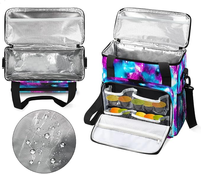 Funny Galaxy Coffee Maker Carring Bag Glitter Space Travel Storage Tote Bag - Image 3