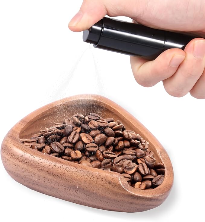 Coffee Dosing Cup with Spray Bottle, Walnut Wood Espresso Accessories Kit by FALESOUL