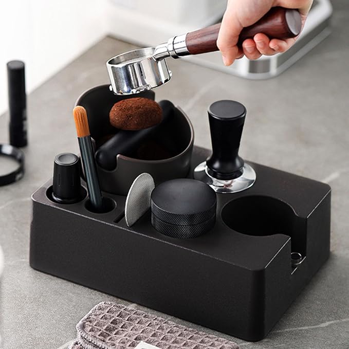 Portafilter Rack Coffee Distributor Holder Tamper Stand Adjust Height Tamping - Image 2