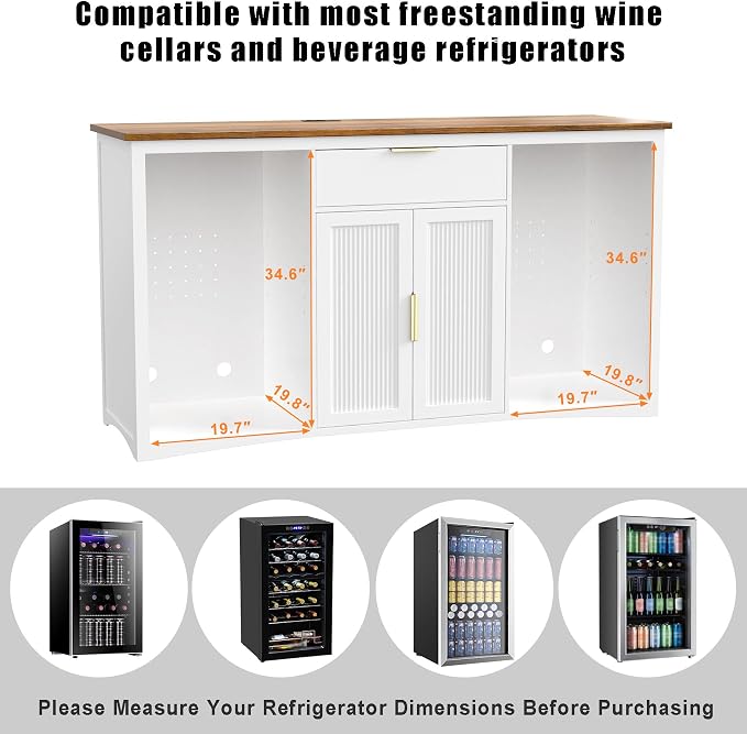 GDLF 70.1" Long Coffee Bar Cabinet - Image 6