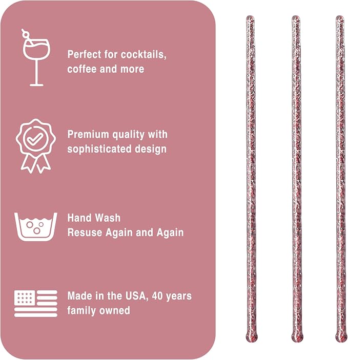Coffee and Cocktail Stirrers, Reusable Plastic Drink Stirrer Sticks, 100 Ball - Image 3
