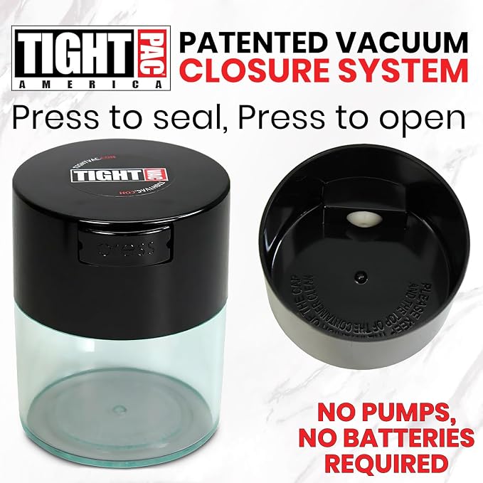 Tightvac - Premium Airtight Herb Storage Container - Holds ½ oz to 3 ounces - - Image 3