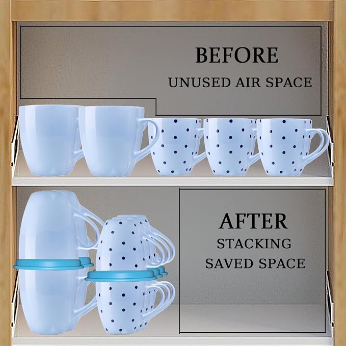 Mug Stacker Kitchen Cabinet Shelf Organizer - Image 2