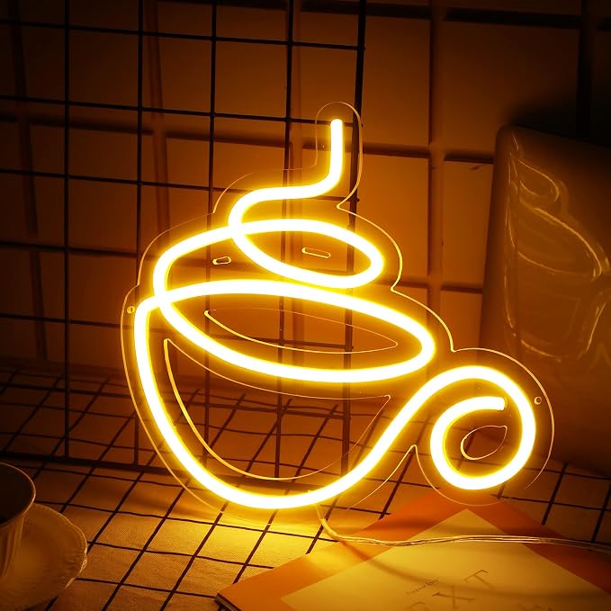 Kathfly Coffee Bar Neon Sign LED Neon Decor Modern LED Wall Sign by Kathfly